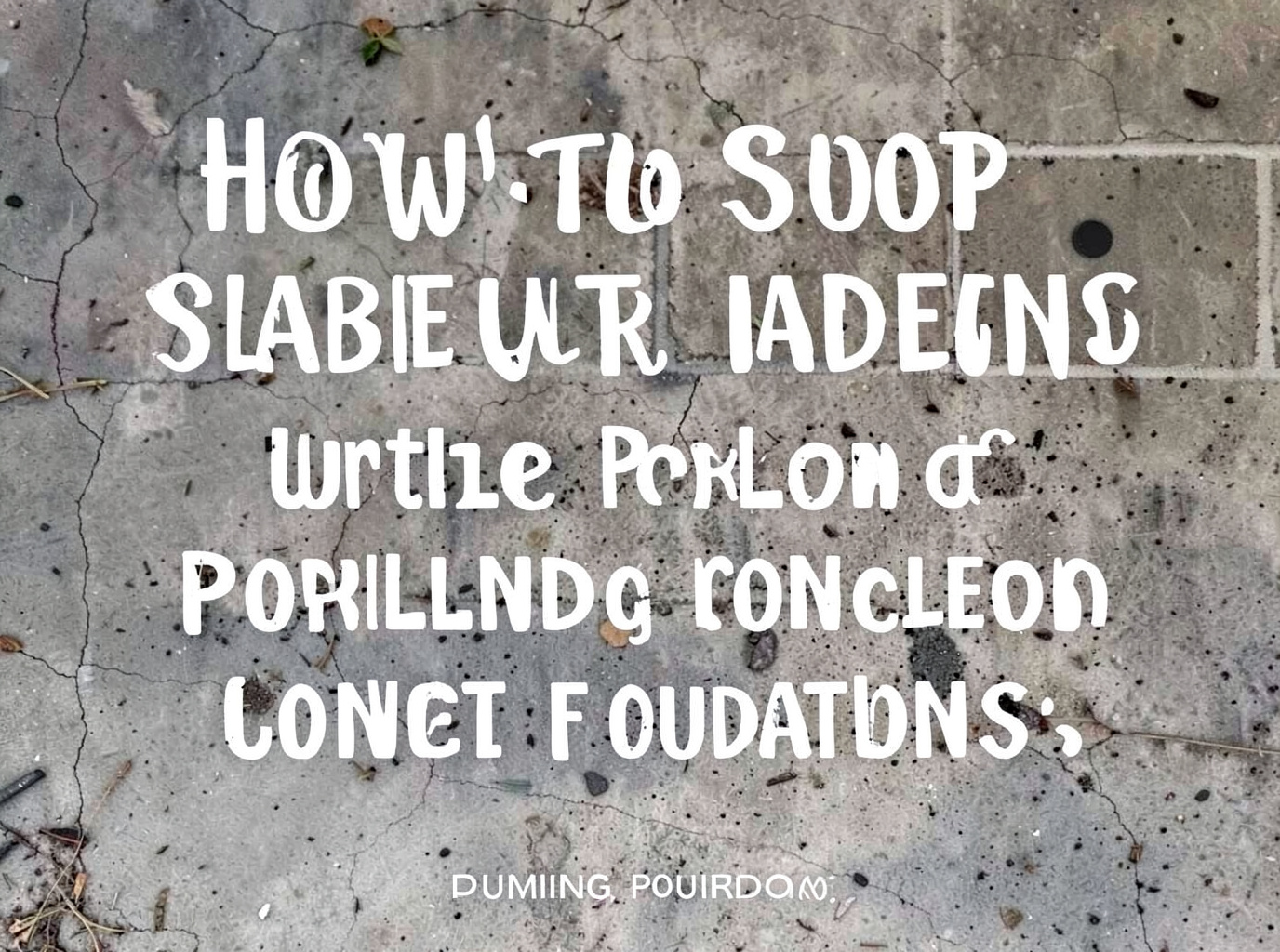 How to Spot Slab Leaks Under Portland Concrete Foundations